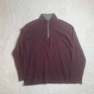 Mizzen+Main Burgundy Zip Up Sweater